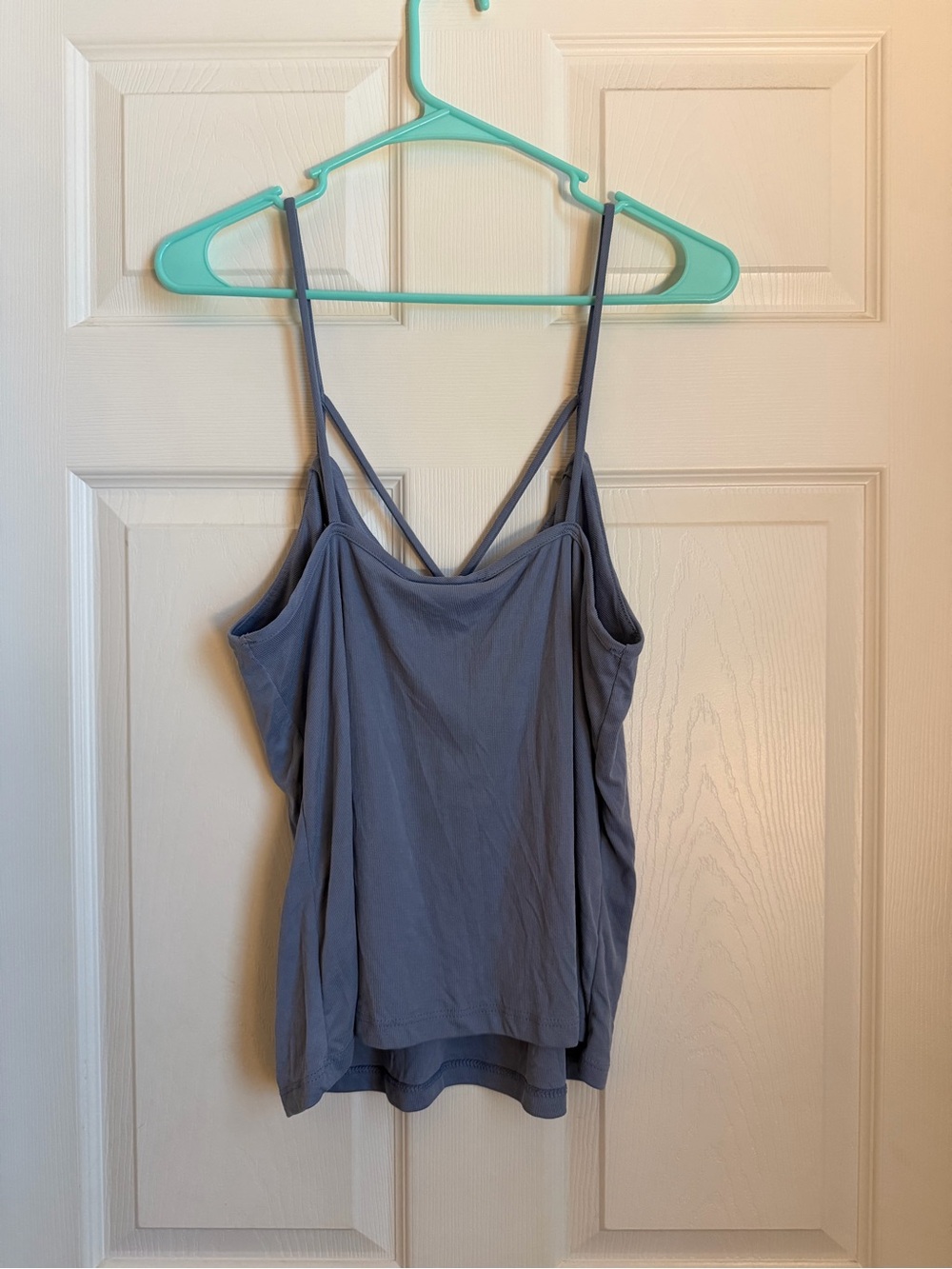 Women’s Strappy Slate Blue Camisole Tank Top - Picture 2 of 4